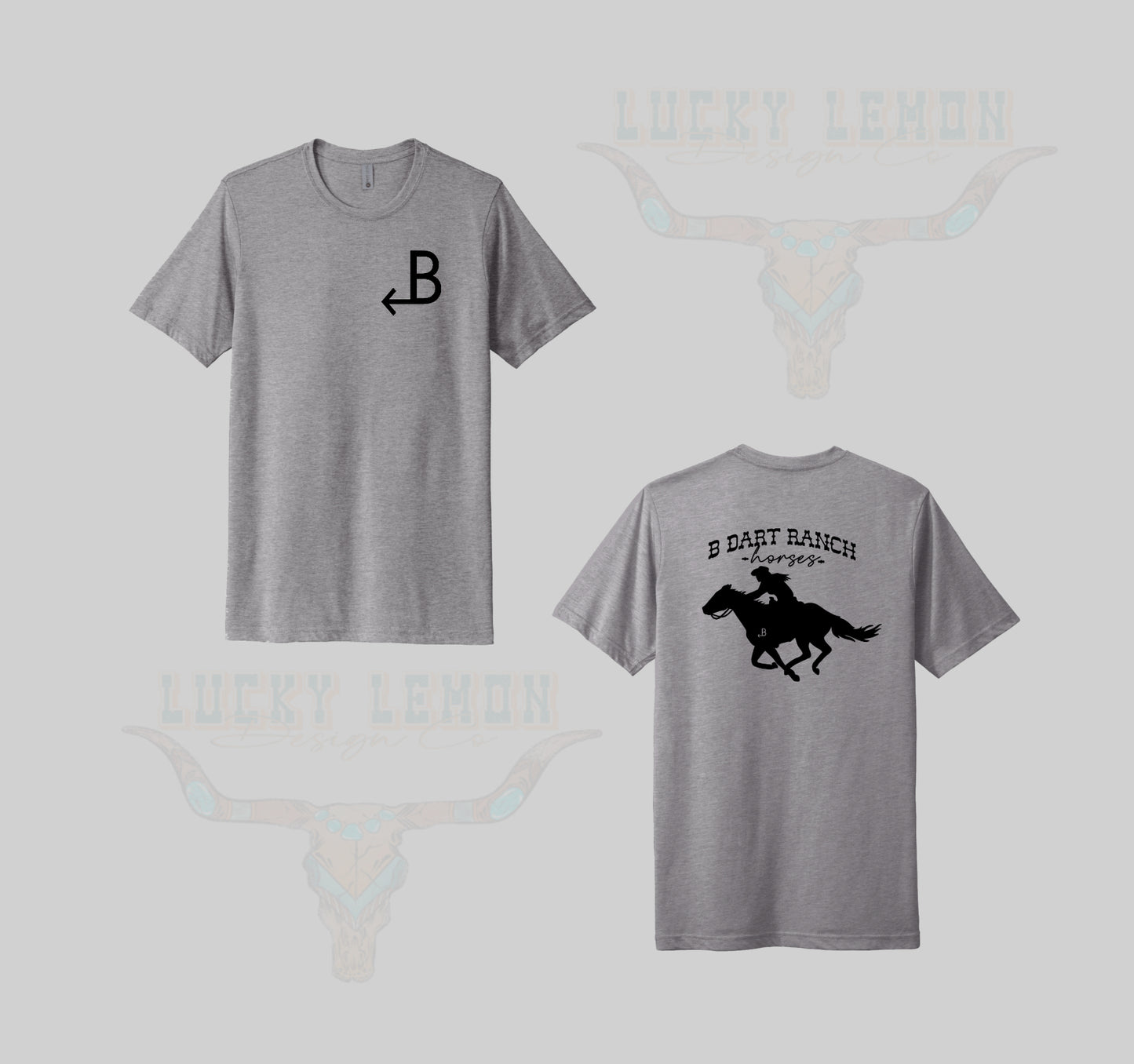 Dart B ranch gray tshirt
