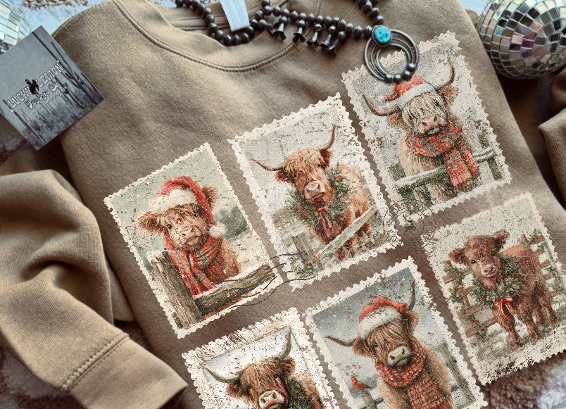 Highland holiday crew sweatshirt