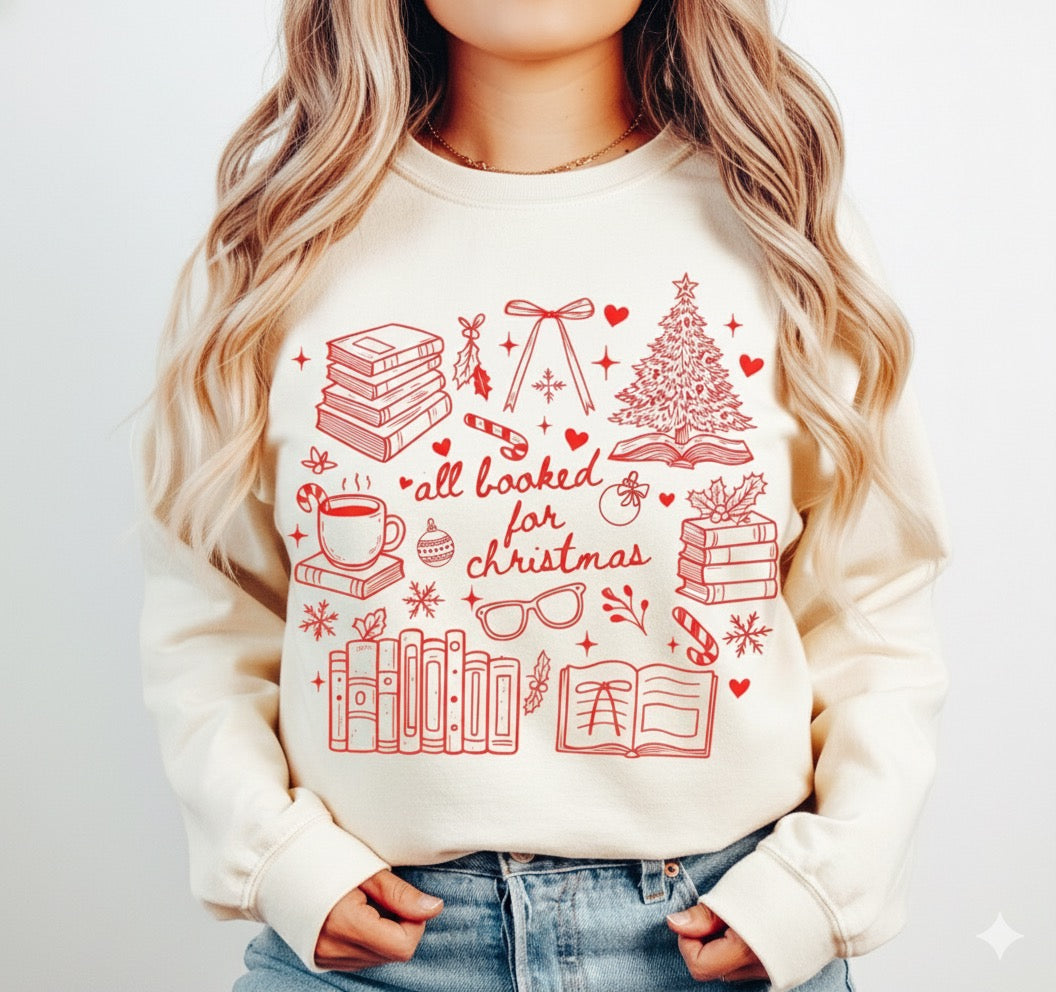 All booked for Christmas SWEATSHIRT