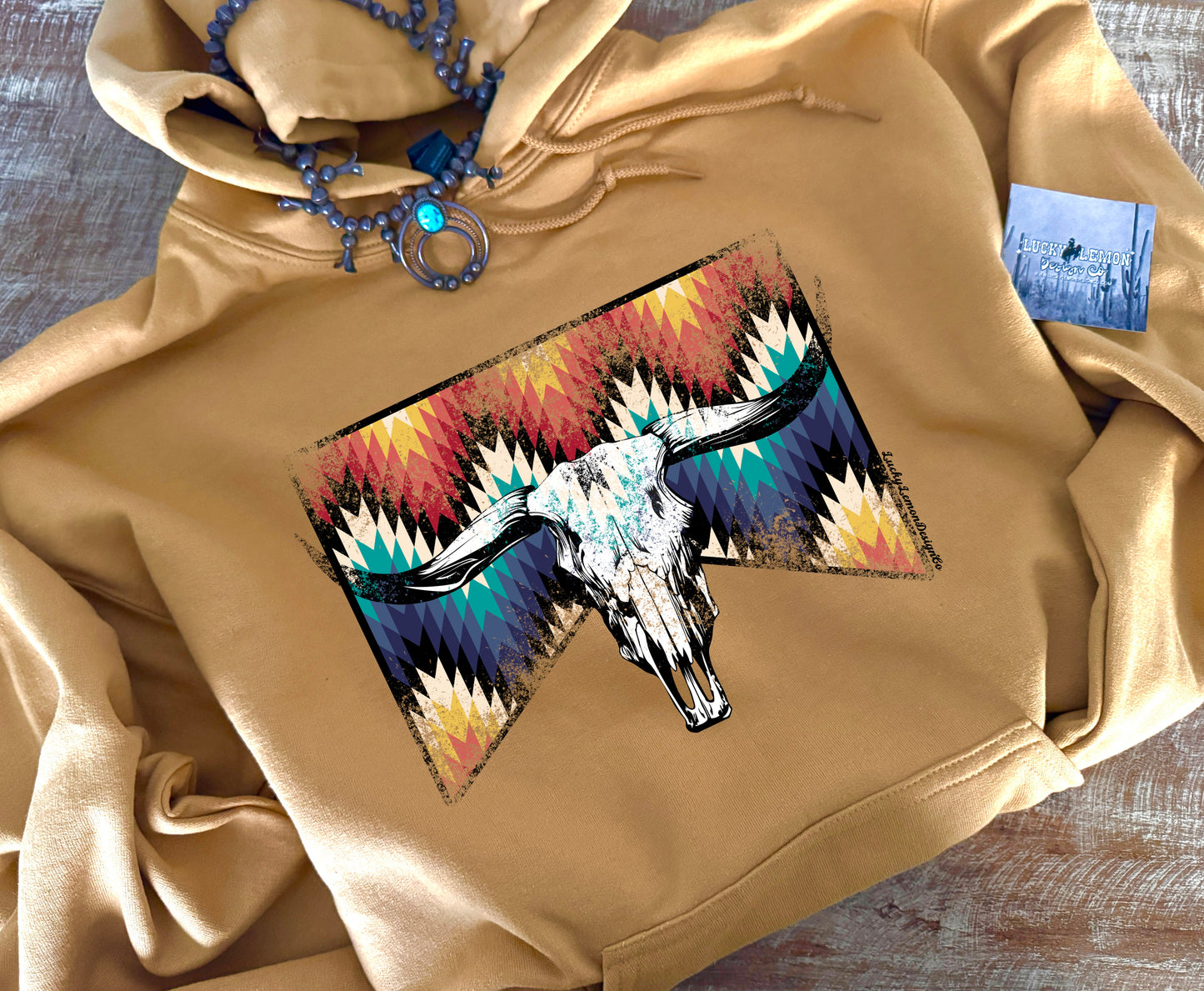 Aztec skull hoodie