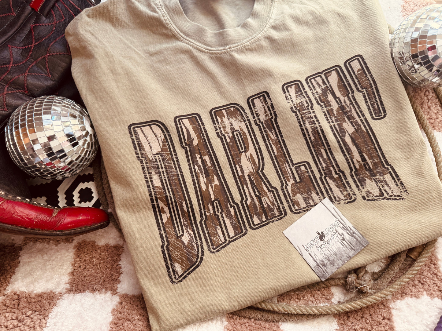 Darlin camo tshirt