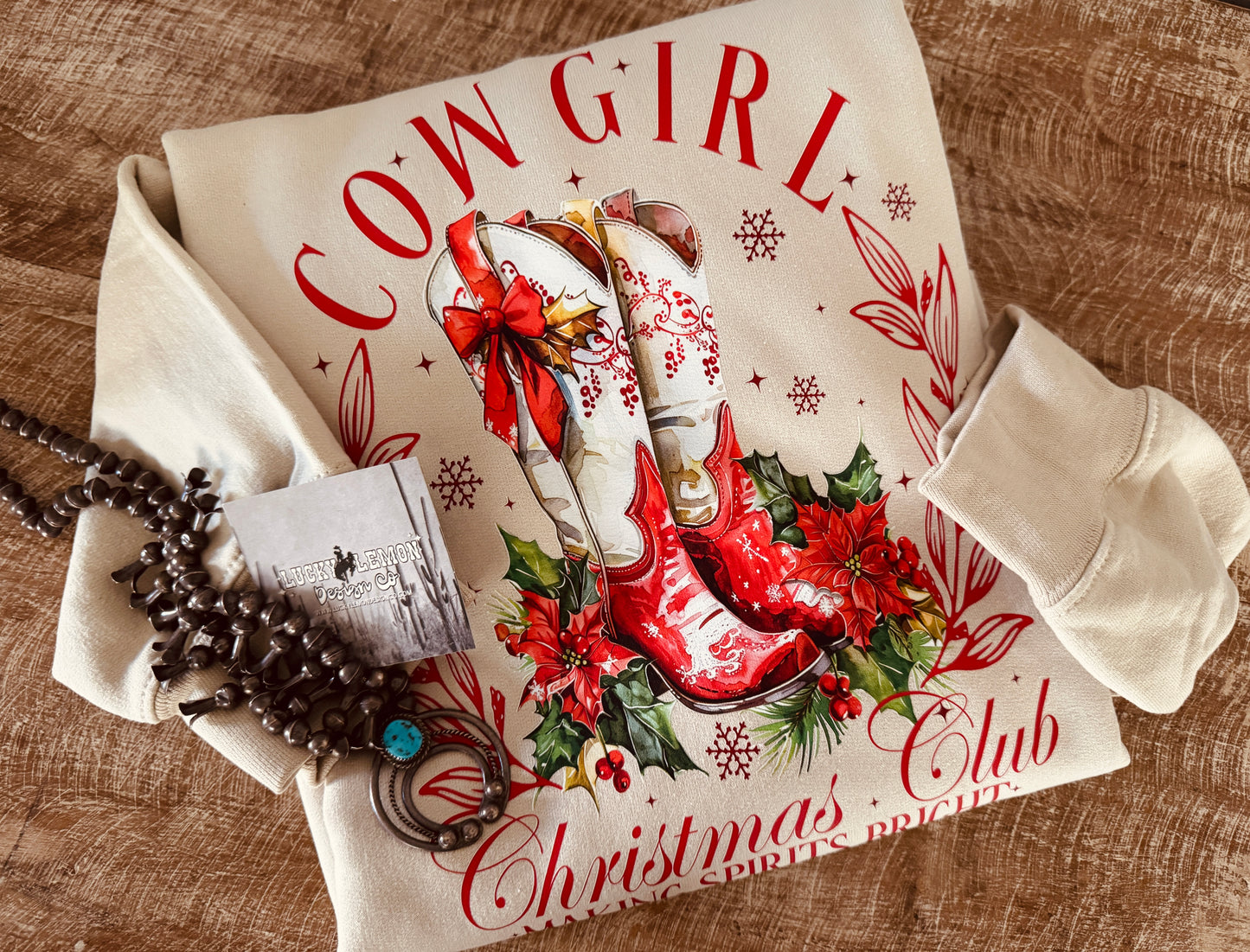 Cowgirl Christmas crewneck sweatshirt