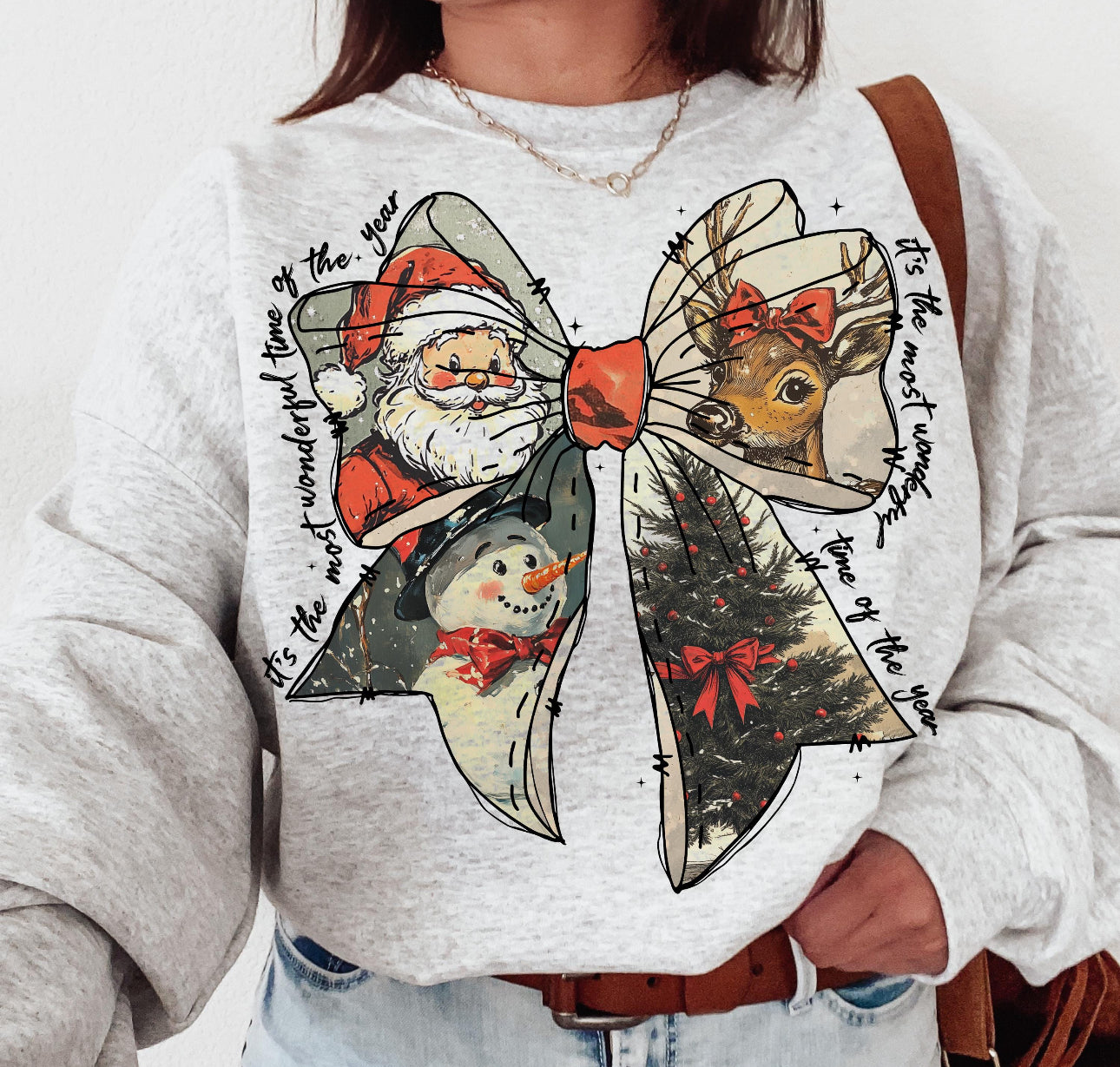 Holiday bow sweatshirt