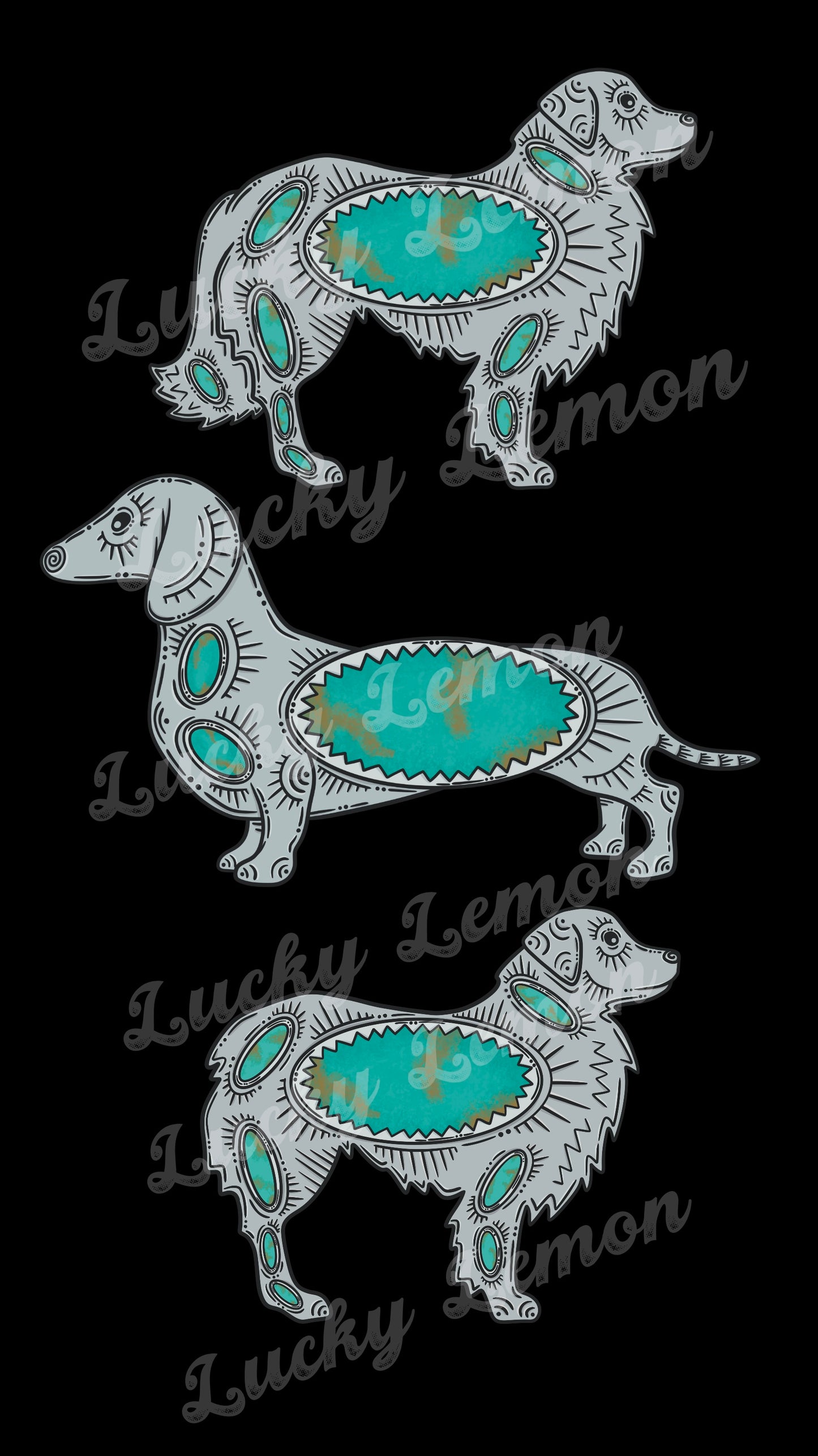 Turquoise dog Tshirt
