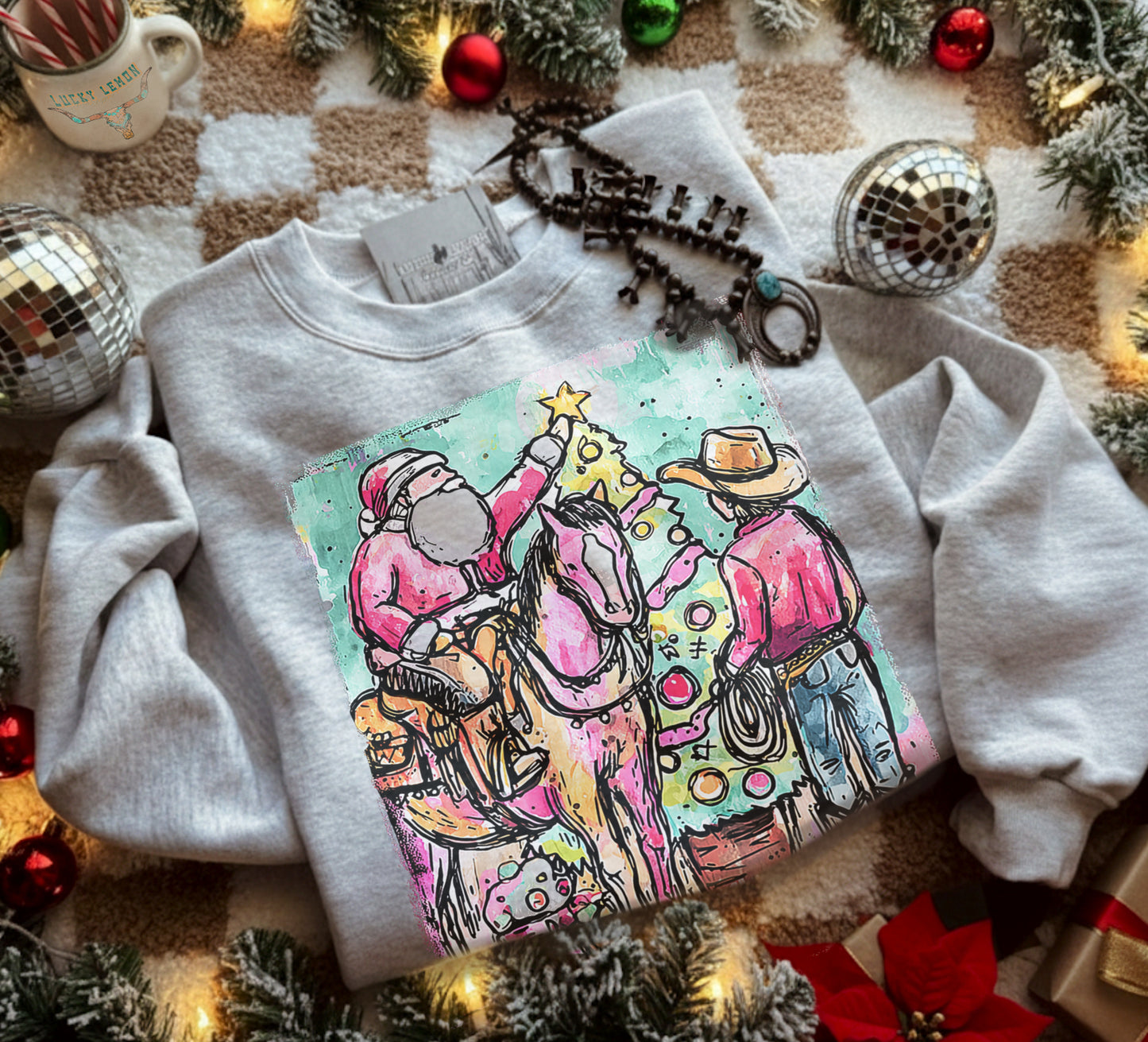 Cowboy Santa sweatshirt