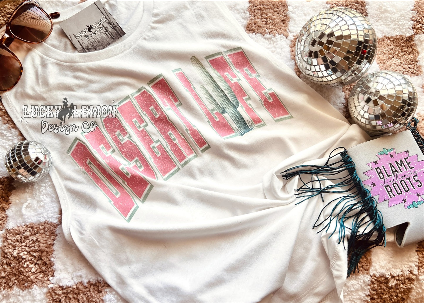 Desert life muscle tank