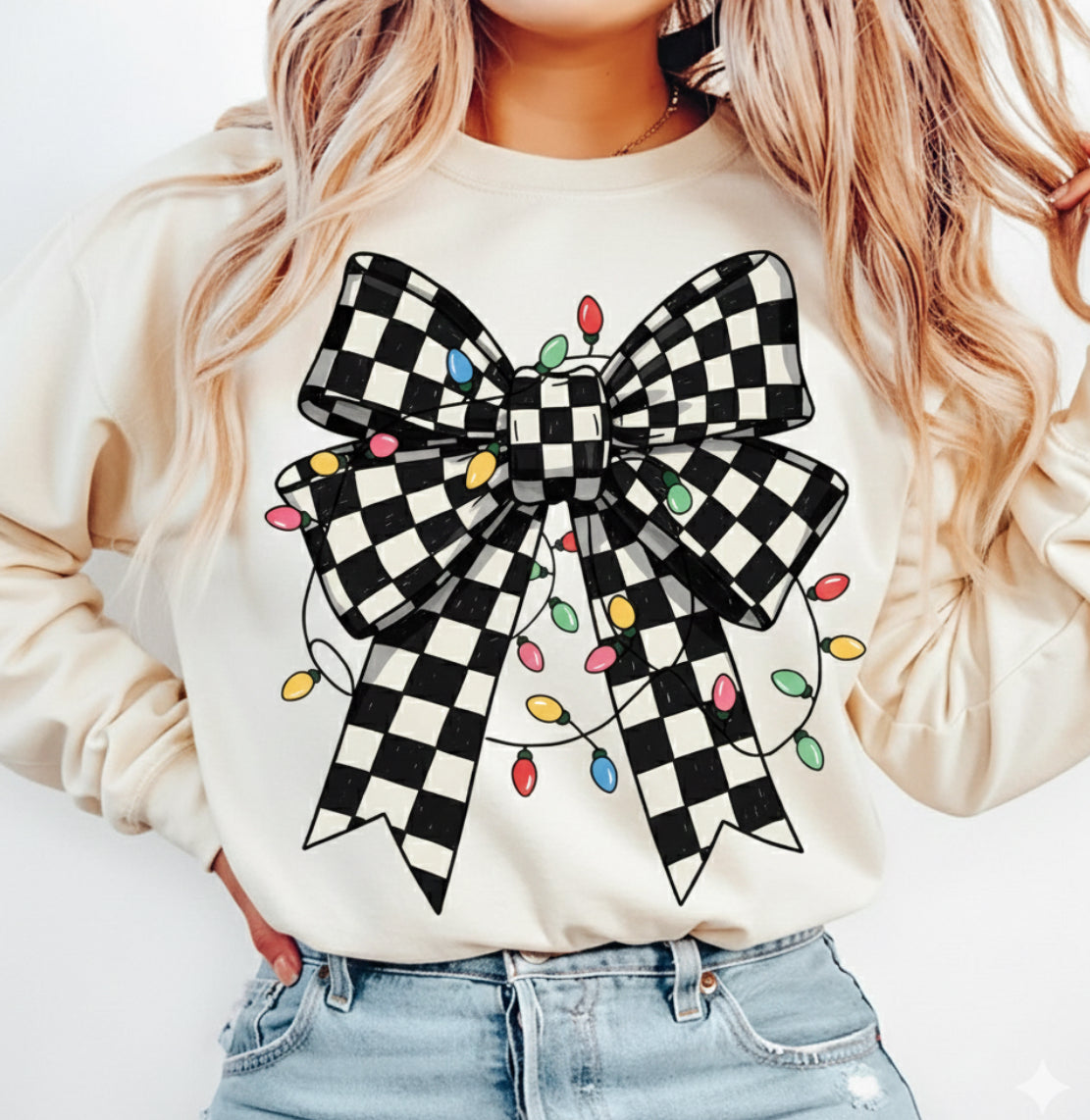 Festive bow SWEATSHIRT