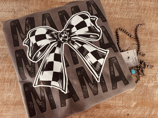Mama bow crew vintage sweatshirt