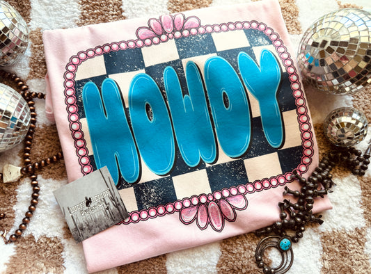 Howdy checker Tshirt