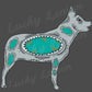 Turquoise dog Tshirt