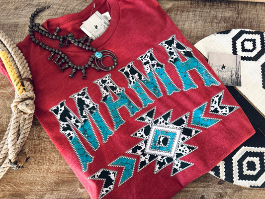 Mama turquoise and hide Tshirt
