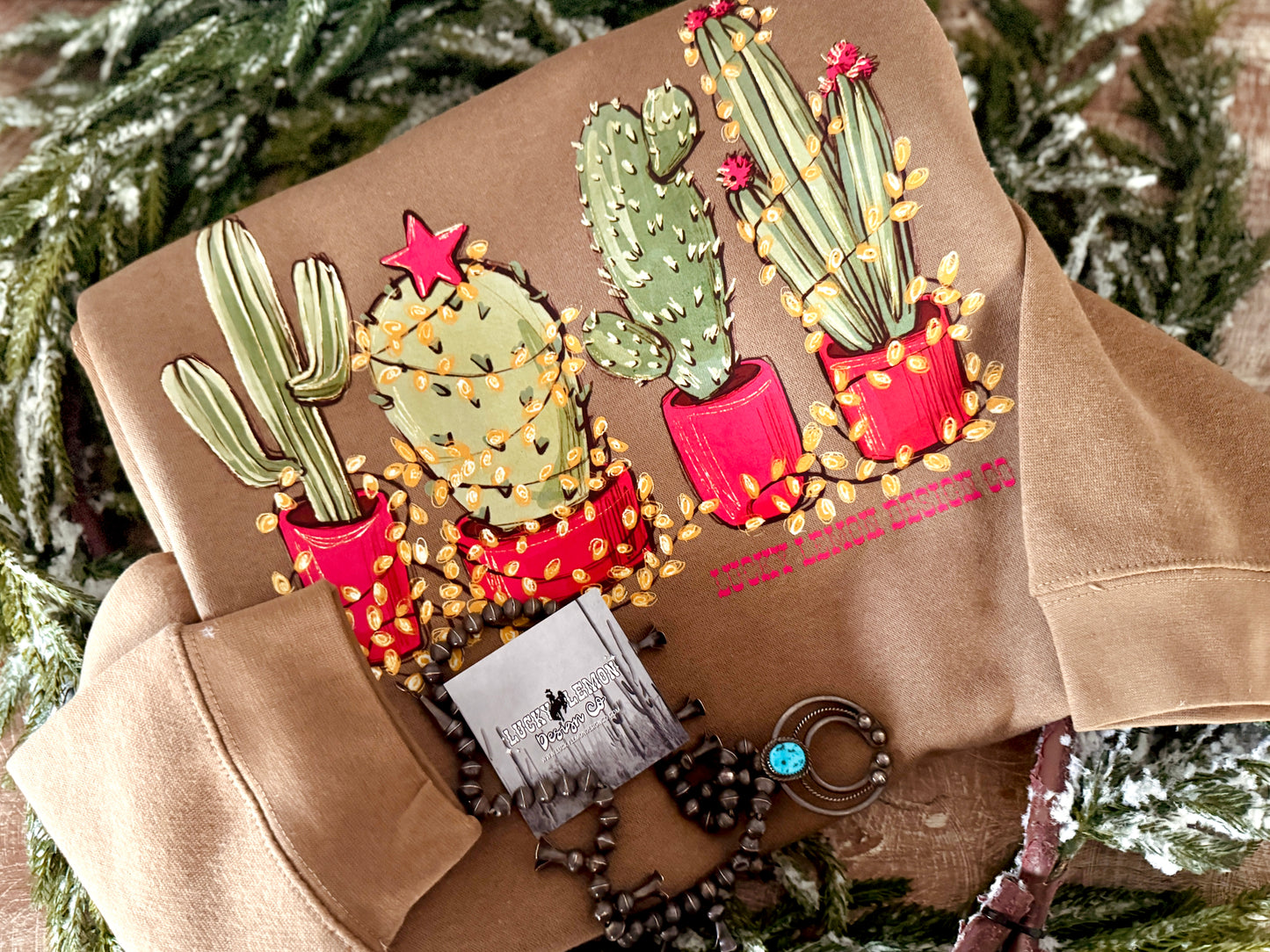 Christmas cactus sweatshirt