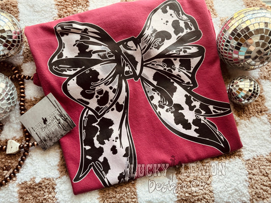 Cutesy cowhide tshirt
